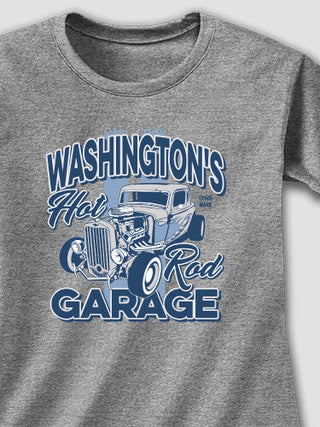 Hot Rod Garage : Adult Ladies Fitted T-Shirt
