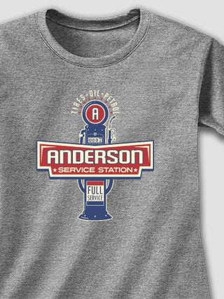 Service Station : Adult Ladies Fitted T-Shirt