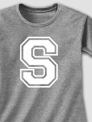 Varsity Letter : Adult Ladies Fitted T-Shirt