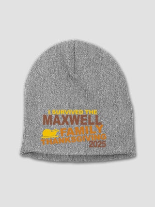 I Survived Thanksgiving : Embroidered Beanies