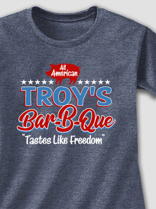 All American BBQ : Adult Ladies Fitted T-Shirt