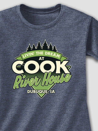 Livin' The Dream River House : Adult Ladies Fitted T-Shirt