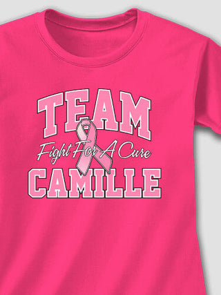 Team Pink : Adult Ladies Fitted T-Shirt