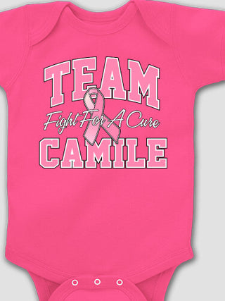Team Pink : Printed Baby Bodysuits