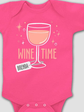 Wine Time : Printed Baby Bodysuits