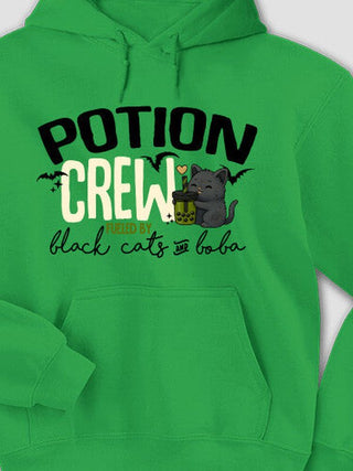 Black Cats And Boba : Printed Hoodies
