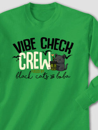 Black Cats And Boba : Printed Long Sleeves