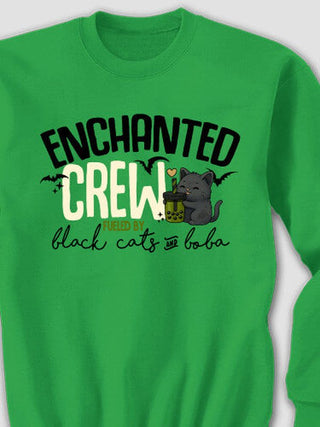 Black Cats And Boba : Printed Sweatshirts