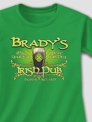 Classic Irish Pub : Adult Ladies Fitted T-Shirt