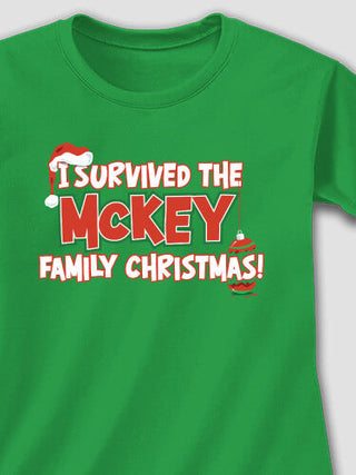 I Survived Christmas : Adult Ladies Fitted T-Shirt