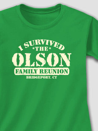 I Survived Reunion : Adult Ladies Fitted T-Shirt