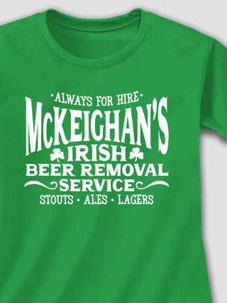 Irish Beer Removal Service : Printed T-Shirts