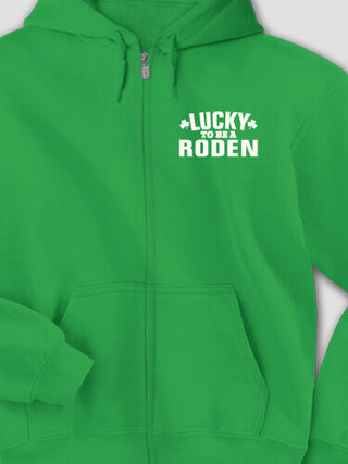 Lucky To Be : Embroidered Zip Hoodies