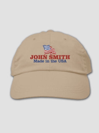 Made in the USA : Embroidered Baseball Hats