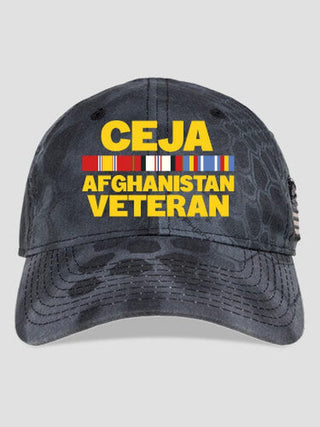 Afghanistan Veteran : Embroidered Kryptek Tactical Camo Hats