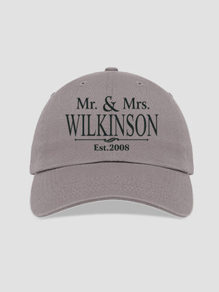 Mr and Mrs : Embroidered Baseball Hats