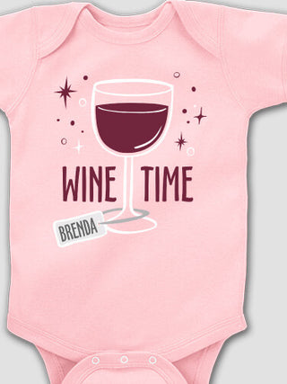 Wine Time : Printed Baby Bodysuits