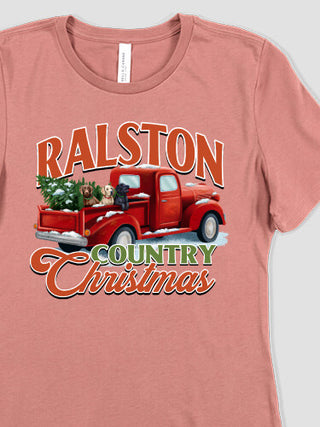 Country Christmas : Premium Ladies T-Shirts