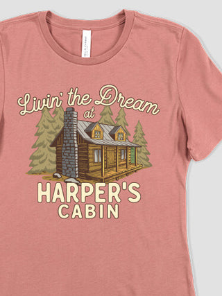 Livin' The Dream Cabin : Premium Ladies T-Shirts