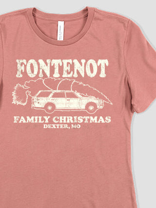 Retro Family Christmas : Premium Ladies T-Shirts
