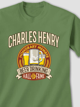 Beer Drinking Hall Of Fame : Printed T-Shirts