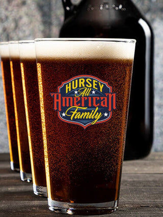 All-American Family : Growler Pint Glass Gift Sets - Color Printed