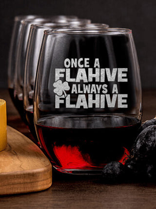 Always Irish : Cheese Board Wine Glass Gift Sets - Engraved