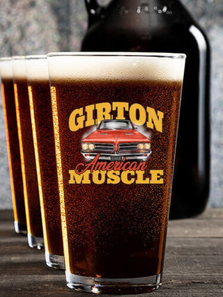 American Muscle Car : Growler Pint Glass Gift Sets - Color Printed