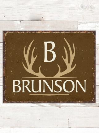 Antler Monogram : Tin Signs