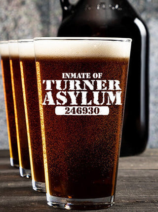 Asylum : Growler Pint Glass Gift Sets - Color Printed