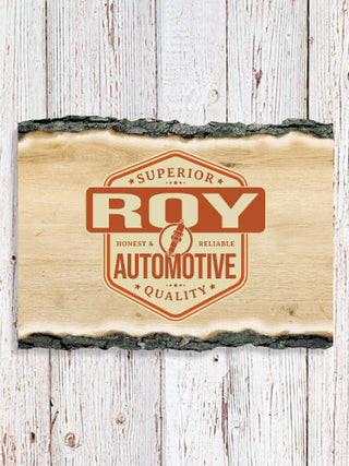 Automotive : Faux Sliced Log Plaque