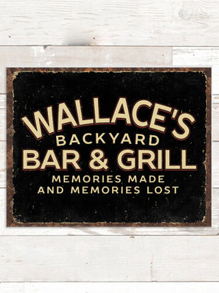 Backyard Bar and Grill : Tin Signs