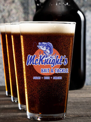 Bait and Tackle : Growler Pint Glass Gift Sets - Color Printed