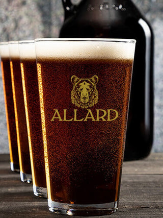 Bear : Growler Pint Glass Gift Sets - Color Printed