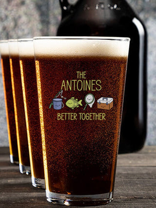 Better Together Fishing : Growler Pint Glass Gift Sets - Color Printed