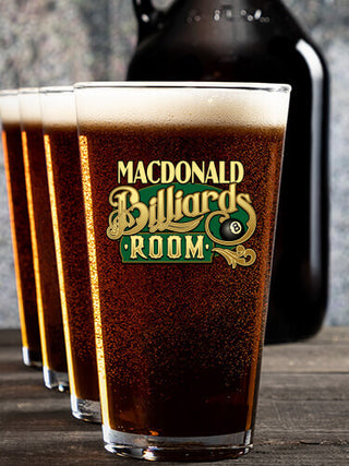 Billiards Room : Growler Pint Glass Gift Sets - Color Printed