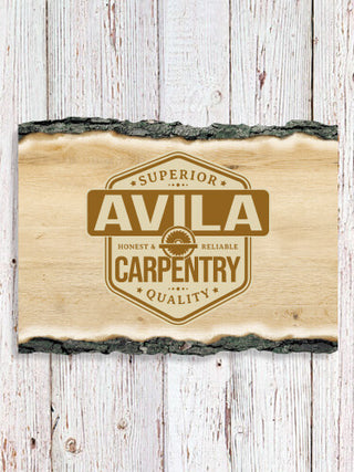 Carpentry : Faux Sliced Log Plaque