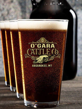 Cattle Company : Growler Pint Glass Gift Sets - Color Printed