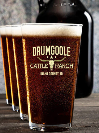 Cattle Ranch : Growler Pint Glass Gift Sets - Color Printed