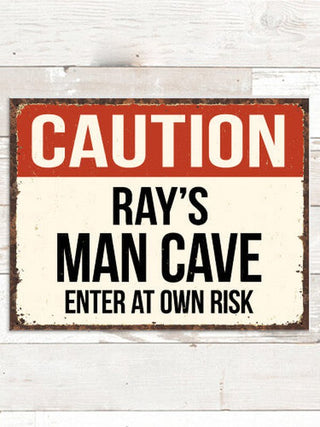 Caution Man Cave : Tin Signs