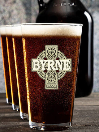 Celtic Stone Cross : Growler Pint Glass Gift Sets - Color Printed