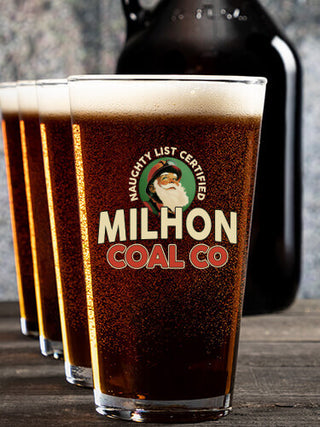 Christmas Coal Company : Growler Pint Glass Gift Sets - Color Printed