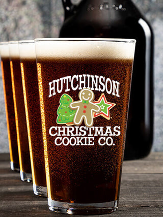 Christmas Cookie Company : Growler Pint Glass Gift Sets - Color Printed
