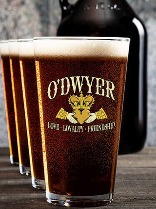 Claddagh : Growler Pint Glass Gift Sets - Color Printed
