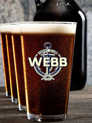 Classic Yacht Club : Growler Pint Glass Gift Sets - Color Printed