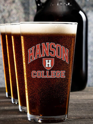 College : Growler Pint Glass Gift Sets - Color Printed