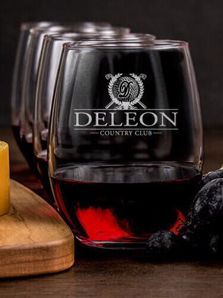 Country Club : Cheese Board Wine Glass Gift Sets - Engraved