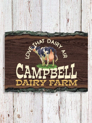 Dairy Air : Faux Sliced Log Plaque