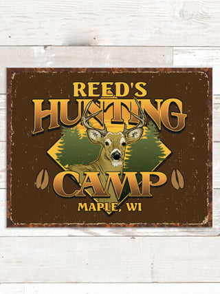 Deer Hunting Camp : Tin Signs
