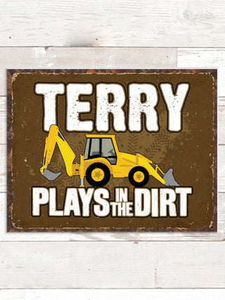 Dirt Shirt - Backhoe : Tin Signs